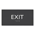 thumbnail image 1 of U.S. Stamp & Sign USS69922 4 x 4 in. Plastic Ada Sign Exit, Clear & White, 1 of 4