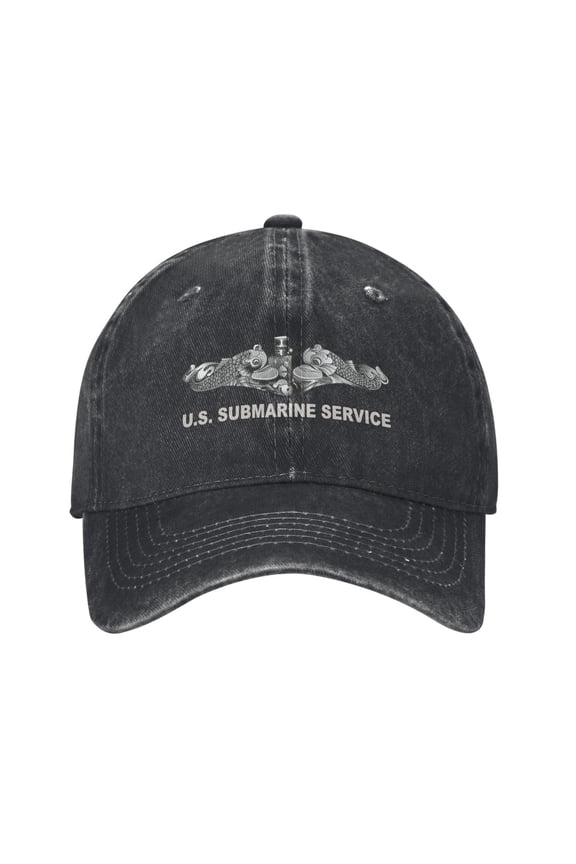 U.S. Submarine Service Unisex Adjustable Denim Baseball Cap Cotton Denim Dad Hat