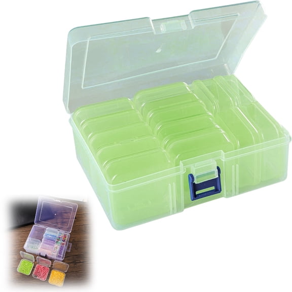 U. S Textile Home Textile Storage,Small Bead Organizers Plastic Storage Cases Bead Storage Containers Transparent With Hinged Lid And Rectangle Craft Supply Case Bedding Storage Bags
