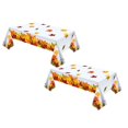 thumbnail image 1 of U. S Textile Table Cloth,Thanksgiving Autumn Tablecloth Autumn Maple Tablecloth Rectangular Plastic Tab(Orange) 2PCS, 1 of 8