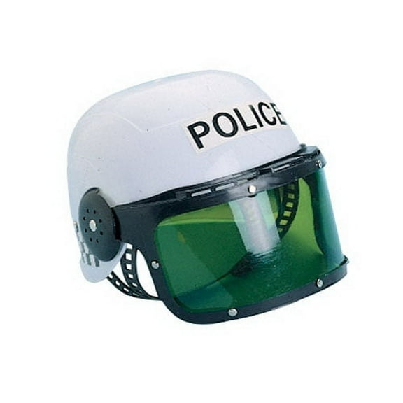 U. S. Toy Childrens Classic Police Hat Halloween Costume Helmet, White Black, One-Size