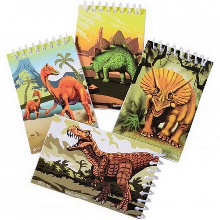 U. S. Toy Dinosaur Jurassic Theme Mini 3.5" Paper Party Favor Notebooks, 8 CT