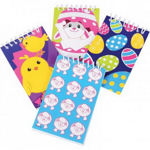 U. S. Toy Easter Springtime Notebook Writing Pad Papper Party Favors, 8 CT, 3.5"