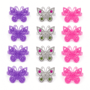 12 Ct Small Assorted Style Butterfly Rings