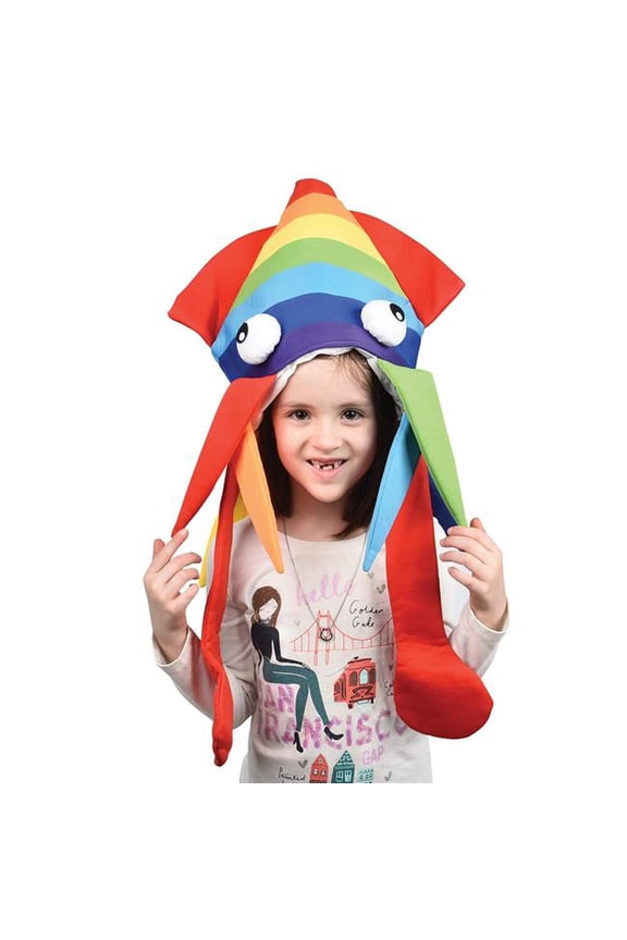 H578 Rainbow Squid Hat