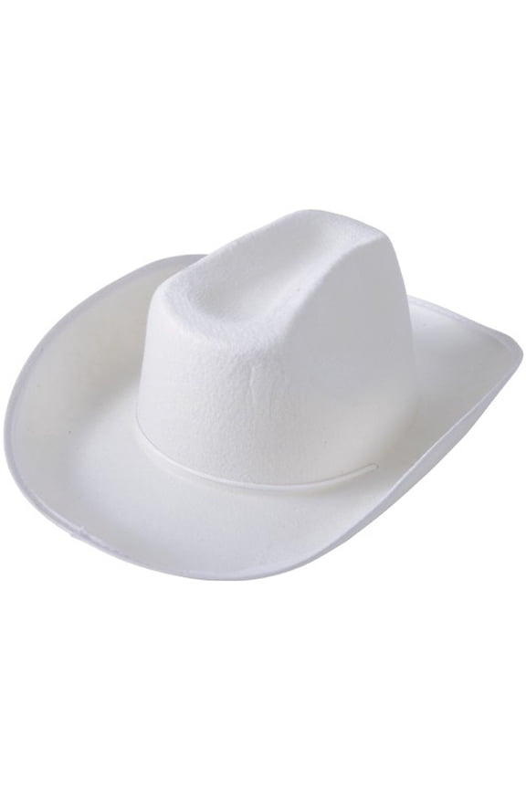 School Sprit Felt Cowboy Hat, White