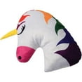 thumbnail image 1 of U.S. Toy White Unicorn Pillow with Rainbow Mane 13" Plush Animal, White Pink, 1 of 1