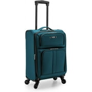 U.S. Traveler Anzio Softside Expandable Spinner Luggage, Teal, Carry-on 22-Inch