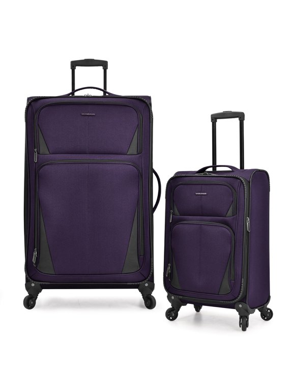 Aviron Bay Expandable Softside Luggage Set with Spinner Wheels, Purple, 2 Piece (22/30)