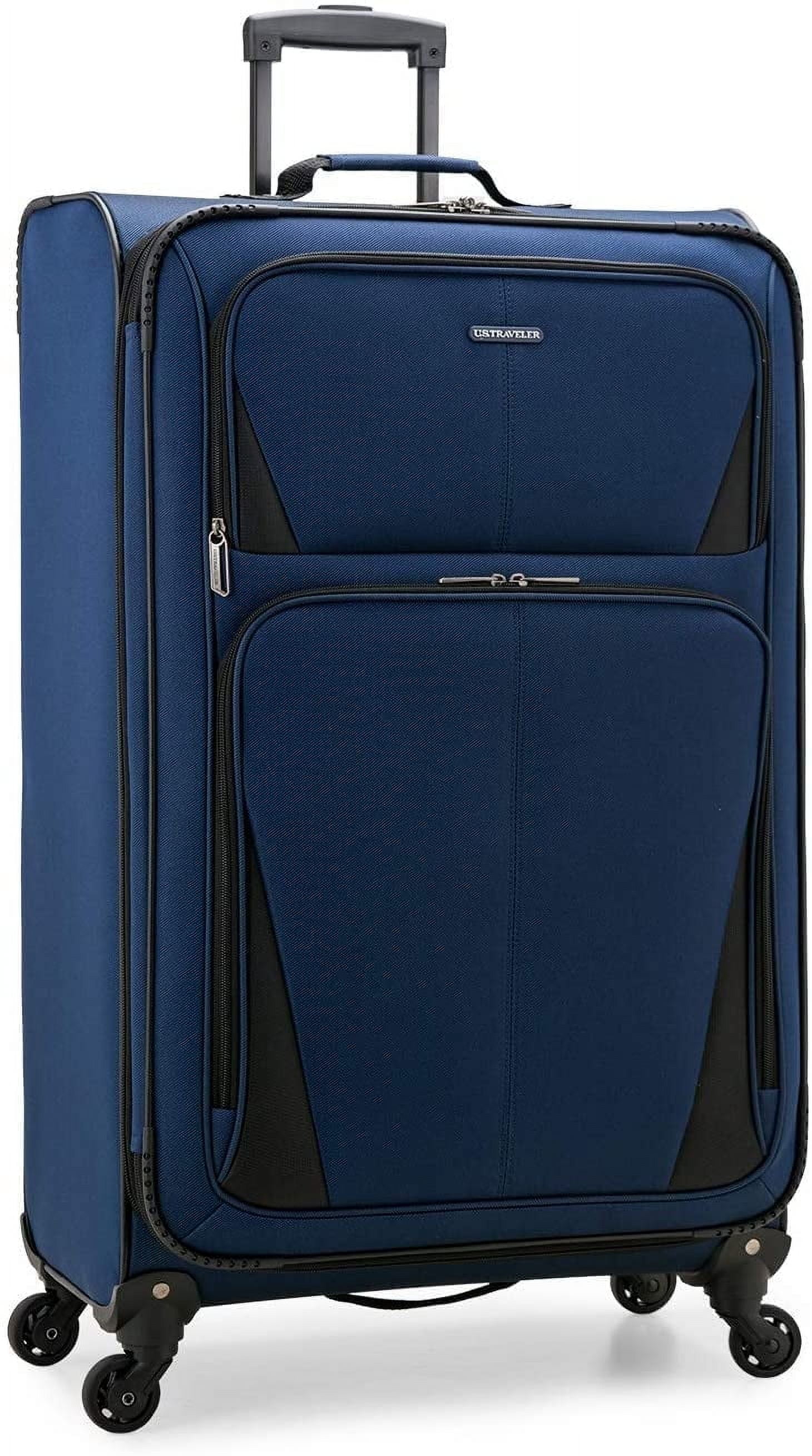 U.S. Traveler Aviron Bay Expandable Softside Luggage with Spinner Wheels, Teal, 30-Inch, US08125E31