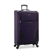 U.S. Traveler Aviron Bay Expandable Softside Luggage with Spinner Wheels, Purple, 31" Checked Large