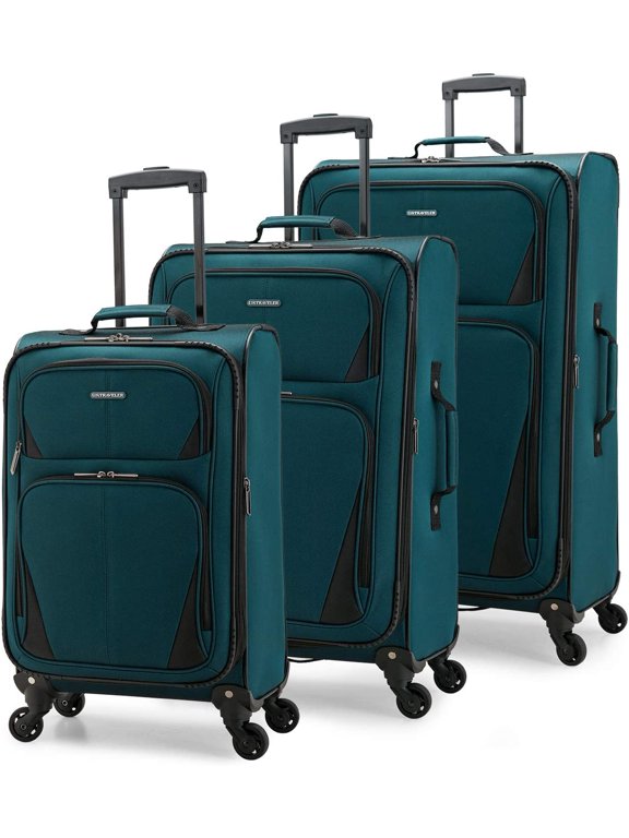 Aviron Bay Expandable Softside Luggage with Spinner Wheels, Teal, 3 Piece