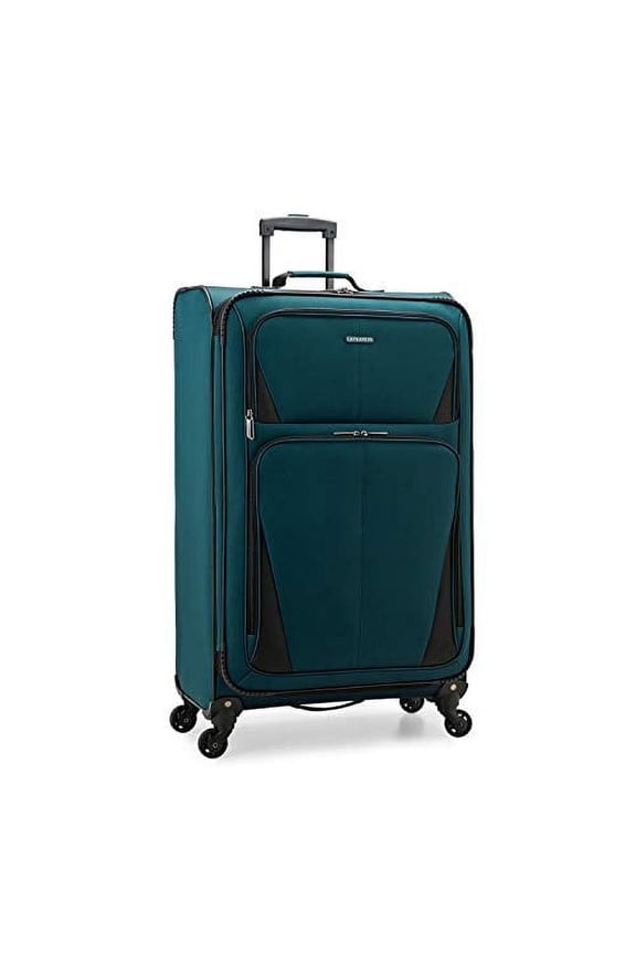 Aviron Bay Expandable Softside Luggage with Spinner Wheels, Teal, 31" Checked Large