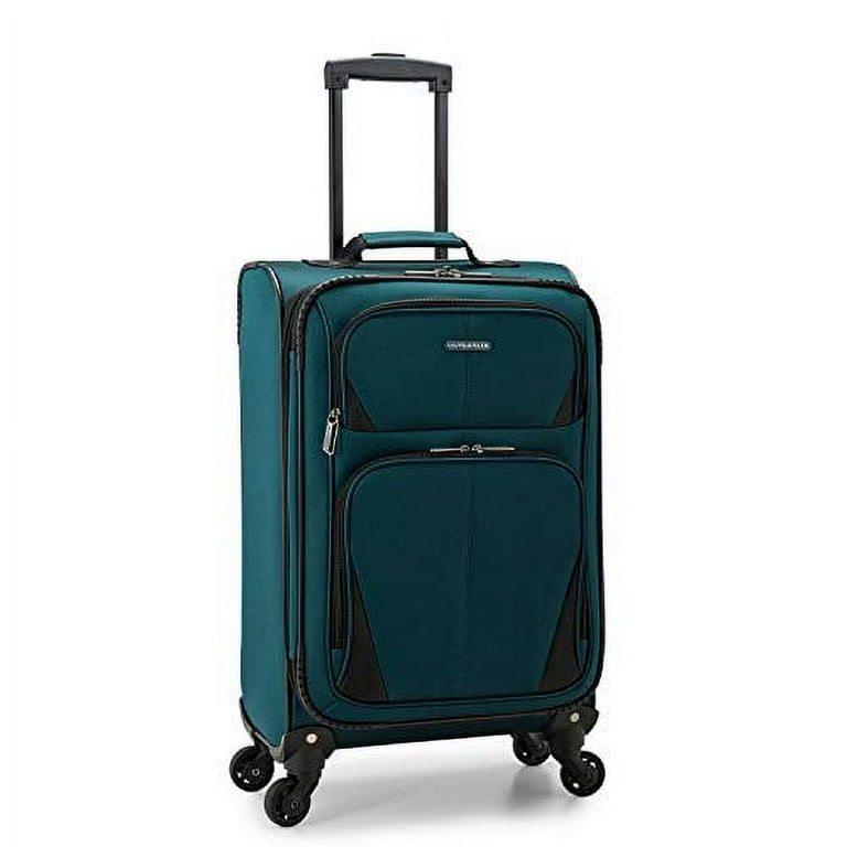 Free Shipping U.S. Traveler Aviron Bay Expandable Softside Luggage with Spinner Wheels Teal Carry on 22 Inch Walmart