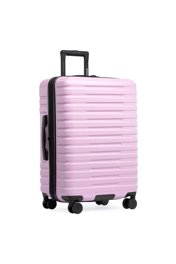Boren Hardside Rugged Spinner Luggage, Lavender, 26" Checked Medium