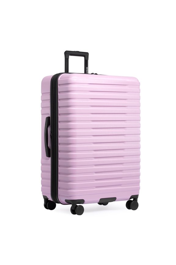 Boren Hardside Rugged Spinner Luggage, Lavender, 30" Checked Large