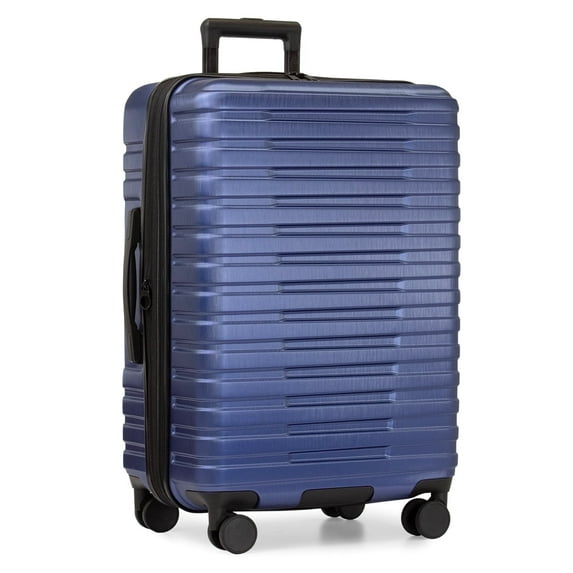 U.S. Traveler Boren Hardside Rugged Spinner Luggage, Navy, 26" Checked Medium