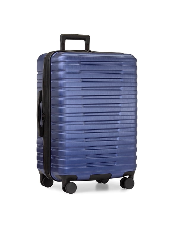 Boren Hardside Rugged Spinner Luggage, Navy, 26" Checked Medium