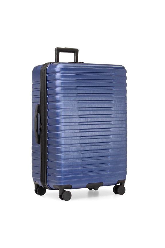 Boren Hardside Rugged Spinner Luggage, Navy, 30" Checked Large