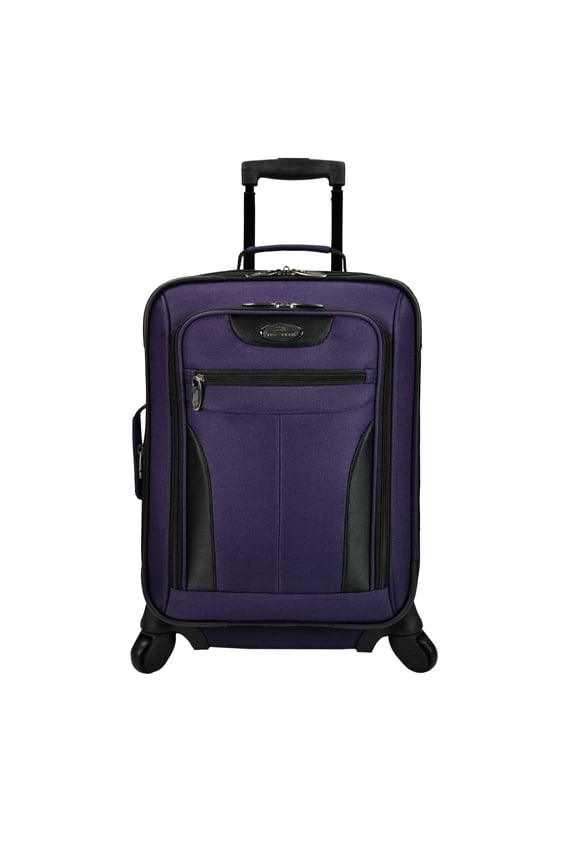 Charleville Fabric Expandable Spinner Luggage, Purple, 29" Checked Large