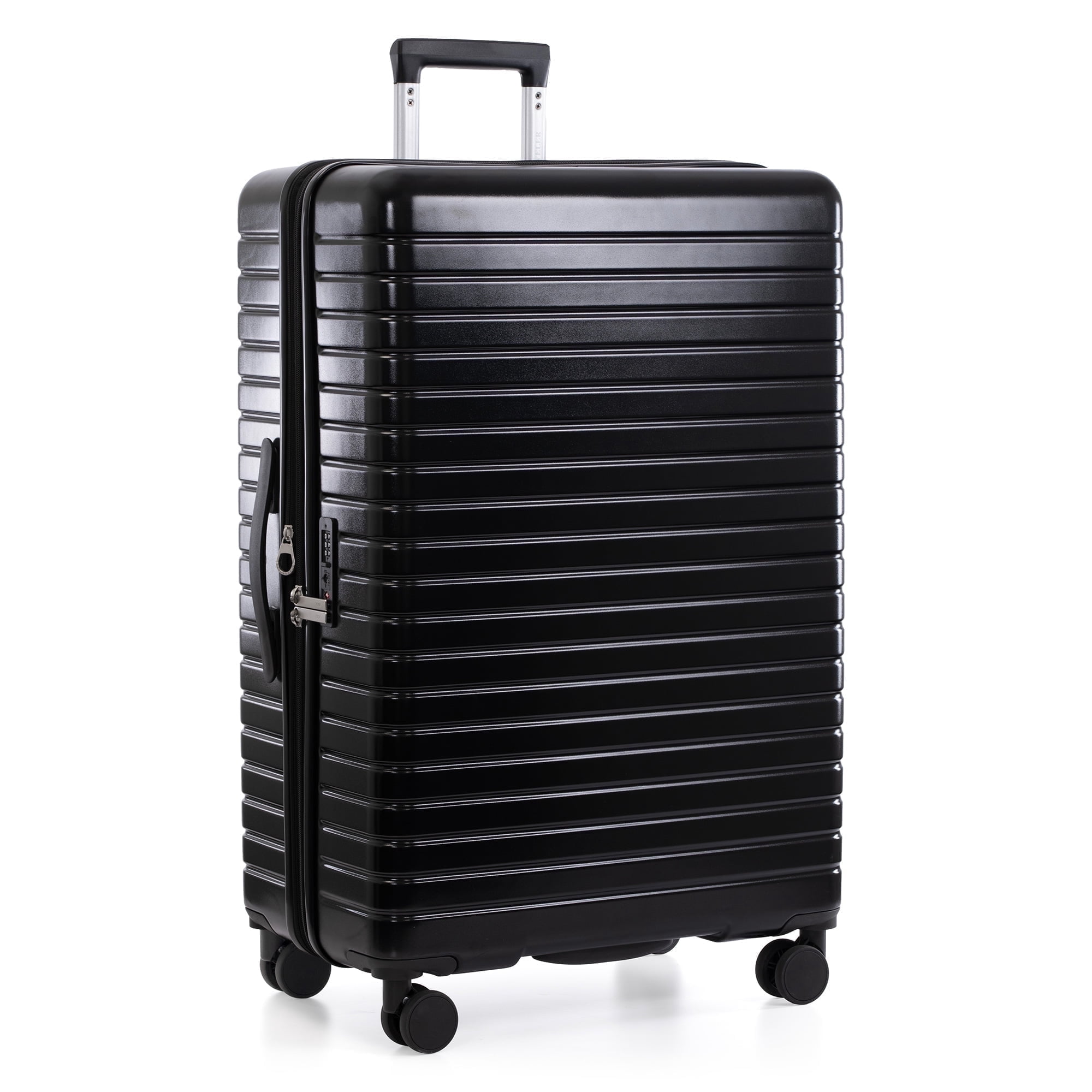 U.S. Traveler Citrine Hardside Spinner Luggage, Black, 30" Checked Large