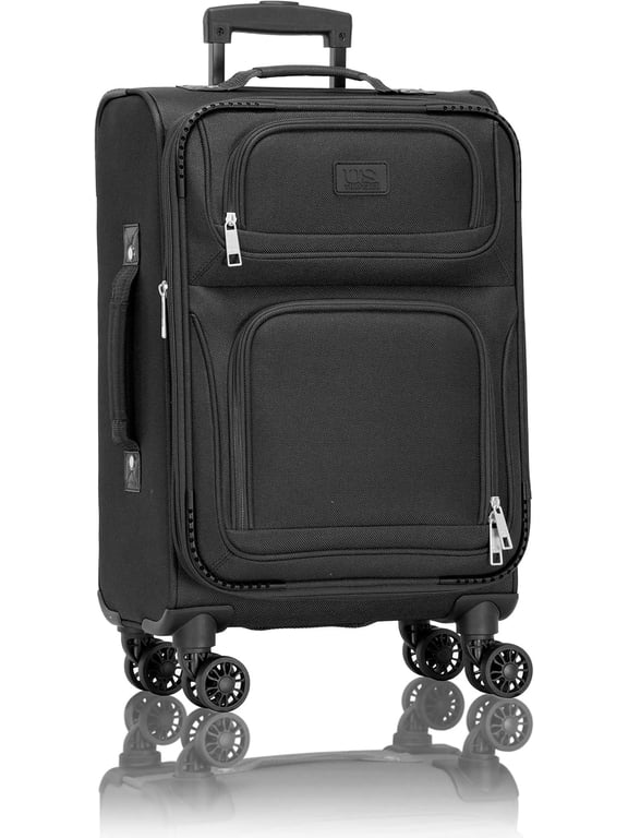Rio Expandable Softside Carry-on - Spinner Wheels, TSA-Approved, 22-Inch Lightweight Travel Suitcase, Black