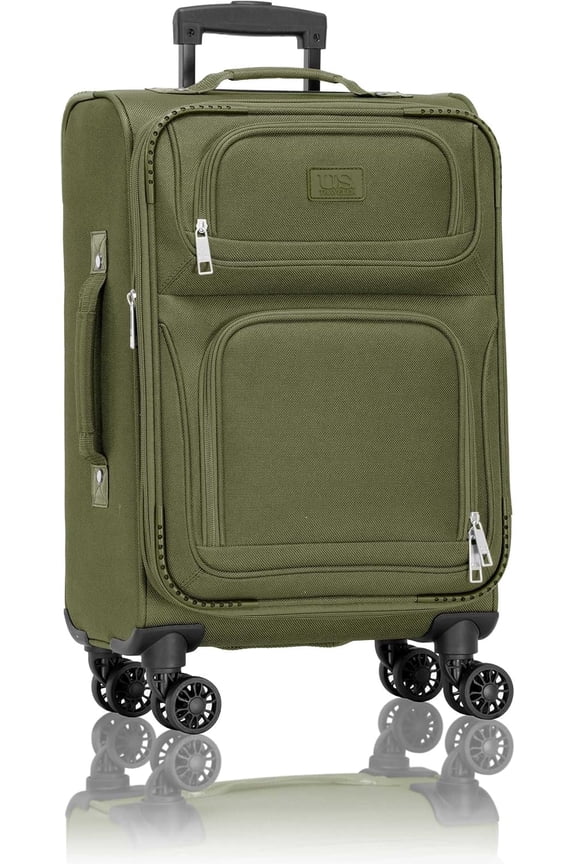 Rio Expandable Softside Carry-on - Spinner Wheels, TSA-Approved, 22-Inch Lightweight Travel Suitcase, Green