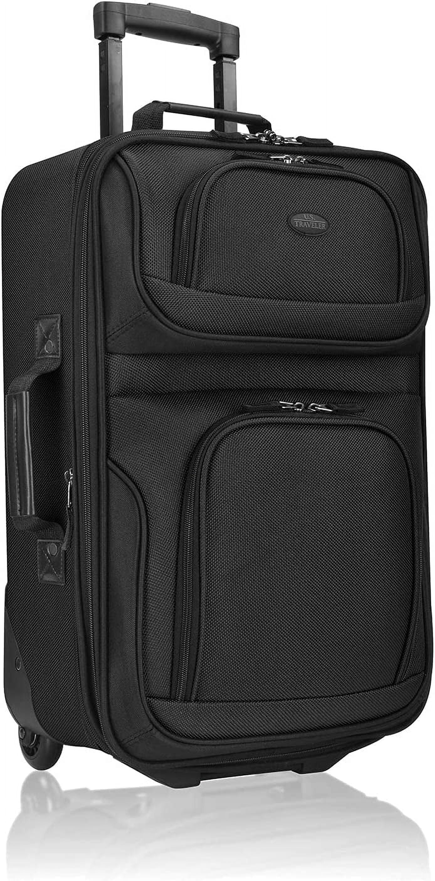 U.S. Traveler Rio Rugged Fabric Expandable Carryon Luggage, 2 Wheel