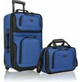 thumbnail image 1 of U.S. Traveler Rio Rugged Fabric Expandable Carry-on Luggage, 2 Wheel Rolling Suitcase, Blue, Single, 1 of 5