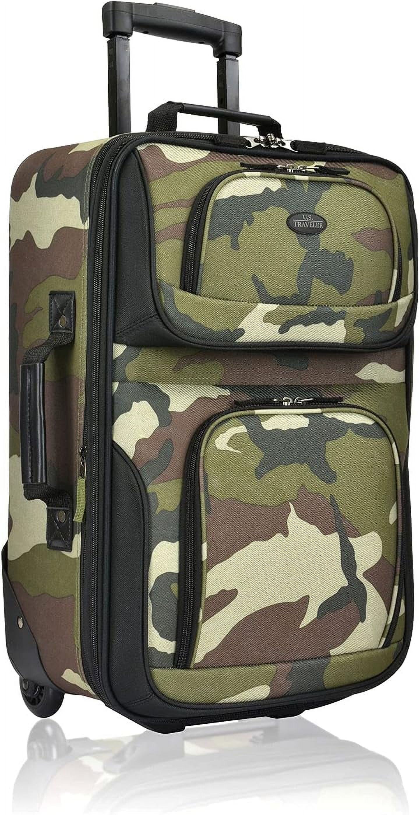 U.S. Traveler Rio Rugged Fabric Expandable Carry-on Luggage, 2 Wheel ...