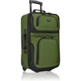 thumbnail image 1 of U.S. Traveler Rio Rugged Fabric Expandable Carry-on Luggage, 2 Wheel Rolling Suitcase, Green, Single, 1 of 7