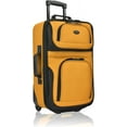 thumbnail image 1 of U.S. Traveler Rio Rugged Fabric Expandable Carry-on Luggage, 2 Wheel Rolling Suitcase, Orange, Single, 1 of 5