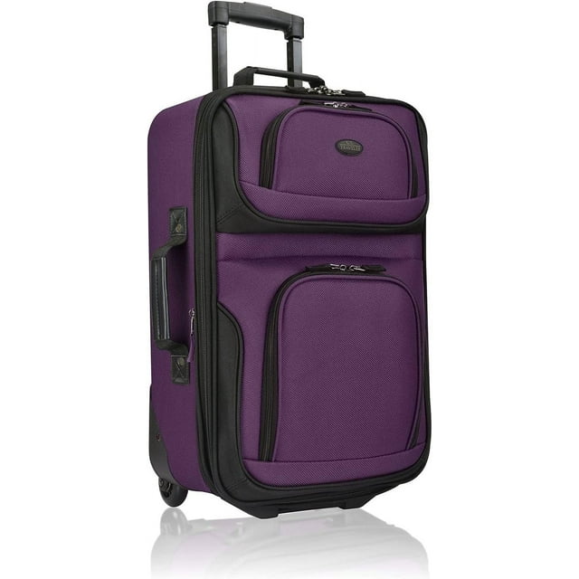 U.S. Traveler Rio Rugged Fabric Expandable Carryon Luggage, 2 Wheel