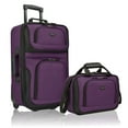thumbnail image 1 of U.S. Traveler Rio Rugged Fabric Expandable Rolling Carry-on Luggage Set w/ Tote, Purple, 2-Piece (21/10), 1 of 9