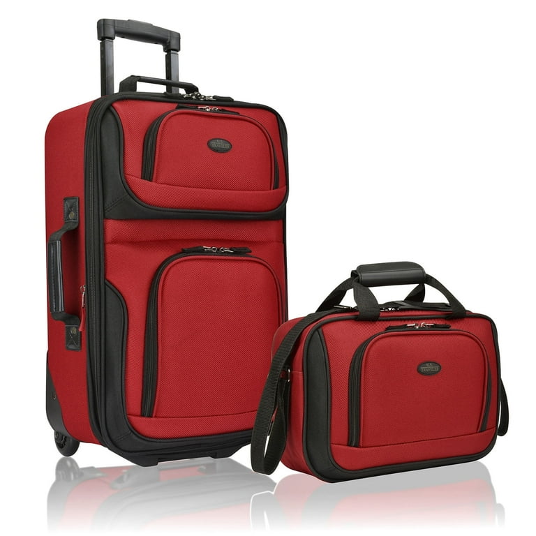 U.S. Traveler Rio 2-Piece Carry-On Roller Luggage Set, Expandable