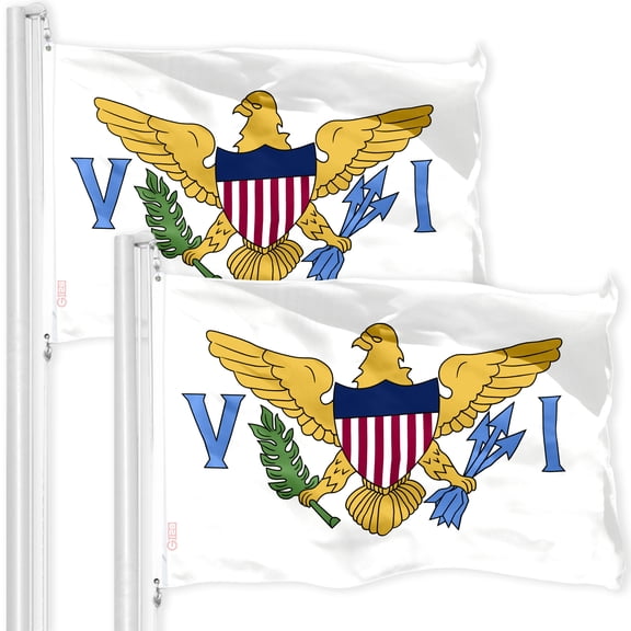 U.S. Virgin Islands Flag 3x5FT 2-Pack 150D Printed Polyester By G128