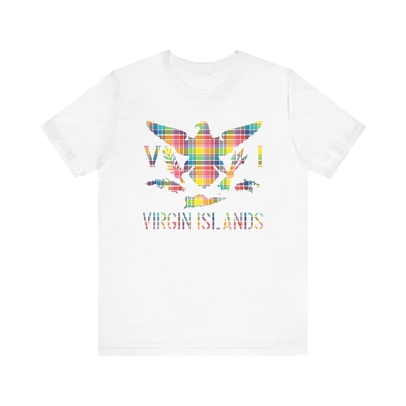 U.S. Virgin Islands Madras Flag T-Shirt USVI Flag Shirt VI Gift Vacation Trip Men Women Shirt