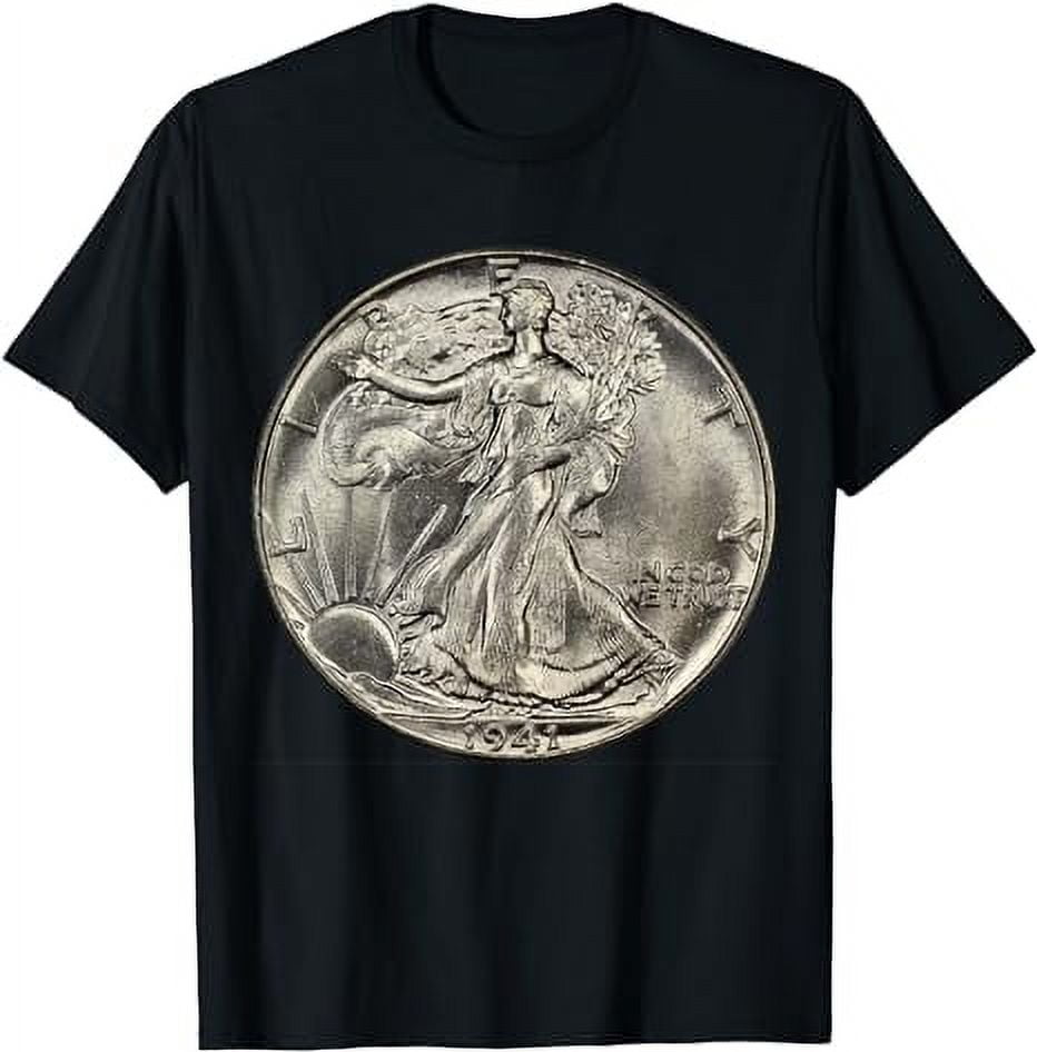 U.S. Walking Liberty Half Dollar Coin Collecting T-Shirt T-Shirt ...
