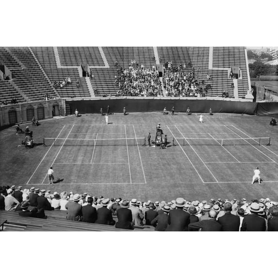U.S. Women'S Tennis Championship Matches At Forest Hills History (36 x 24)