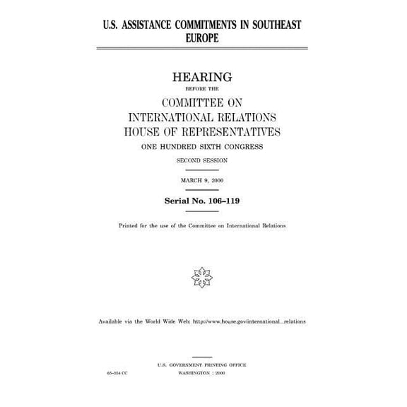 U.S. assistance commitments in Southeast Europe (Paperback)