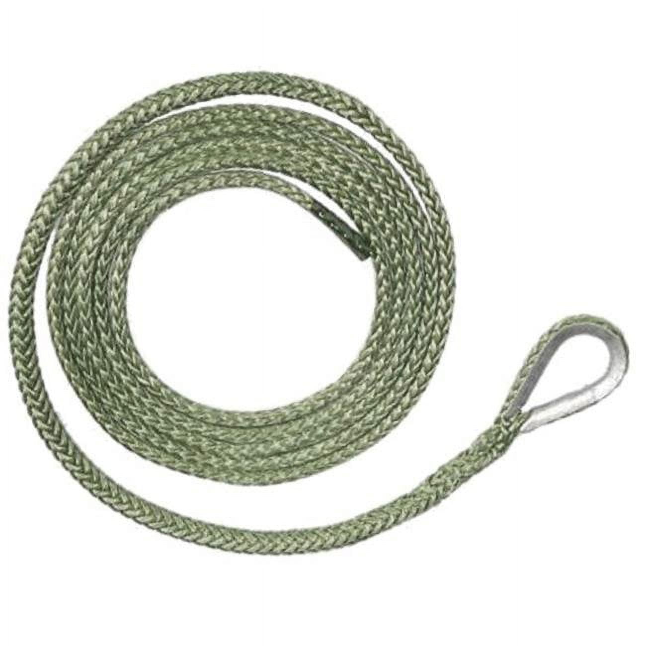 U.S. Made Amsteel Blue Plow Rope 1/4 inch x 10 ft (9 200 lb Strength) (4x4 Vehicle RECOVERY)