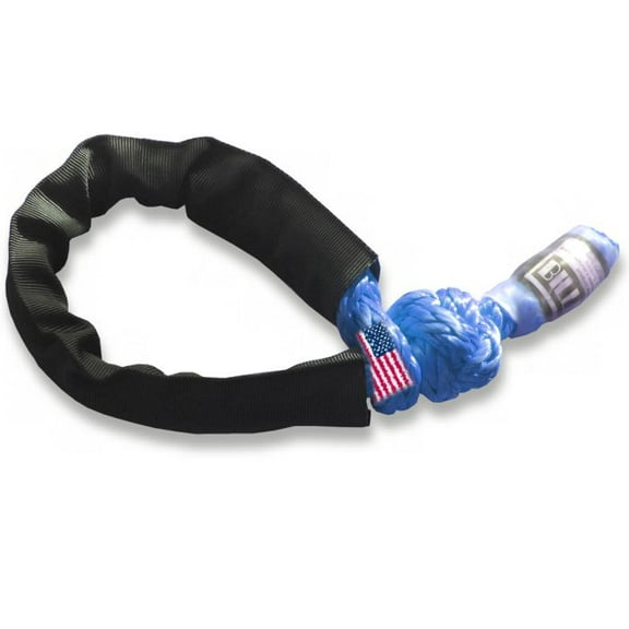 U.S. made Safe-T-Line XD Soft Shackles 36,000 lb MBS "SAFETY BLUE" (SINGLE) (4X4 VEHICLE RECOVERY)