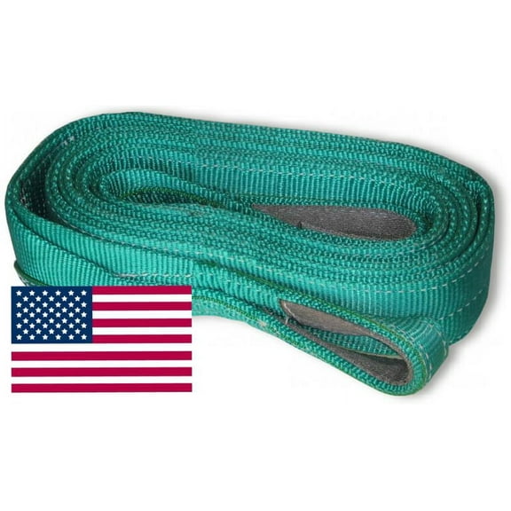 U.S. made XD TREE SAVER WINCH STRAP - TWO-PLY (3 inch X 10 ft) (OFF-ROAD RECOVERY)