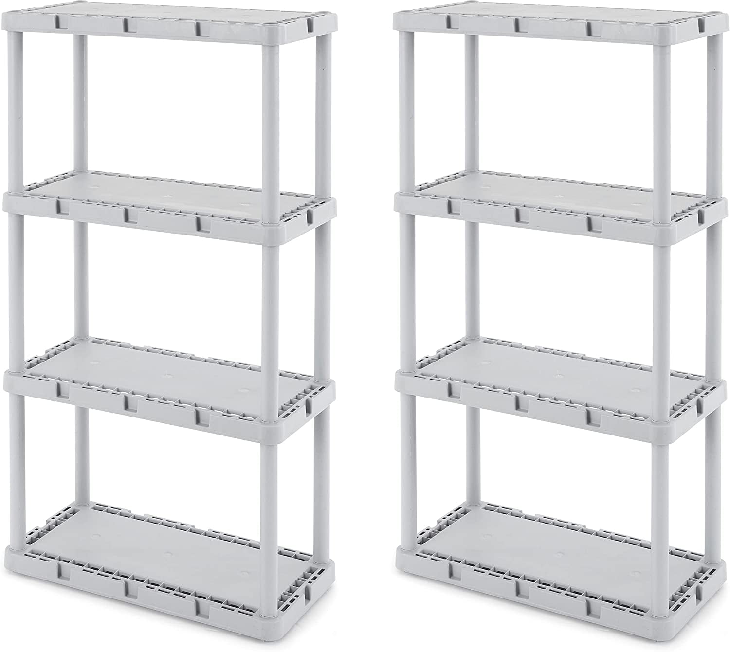 24'' High Resin 4-Tier Light Duty Multi-Purpose Shelving Unit