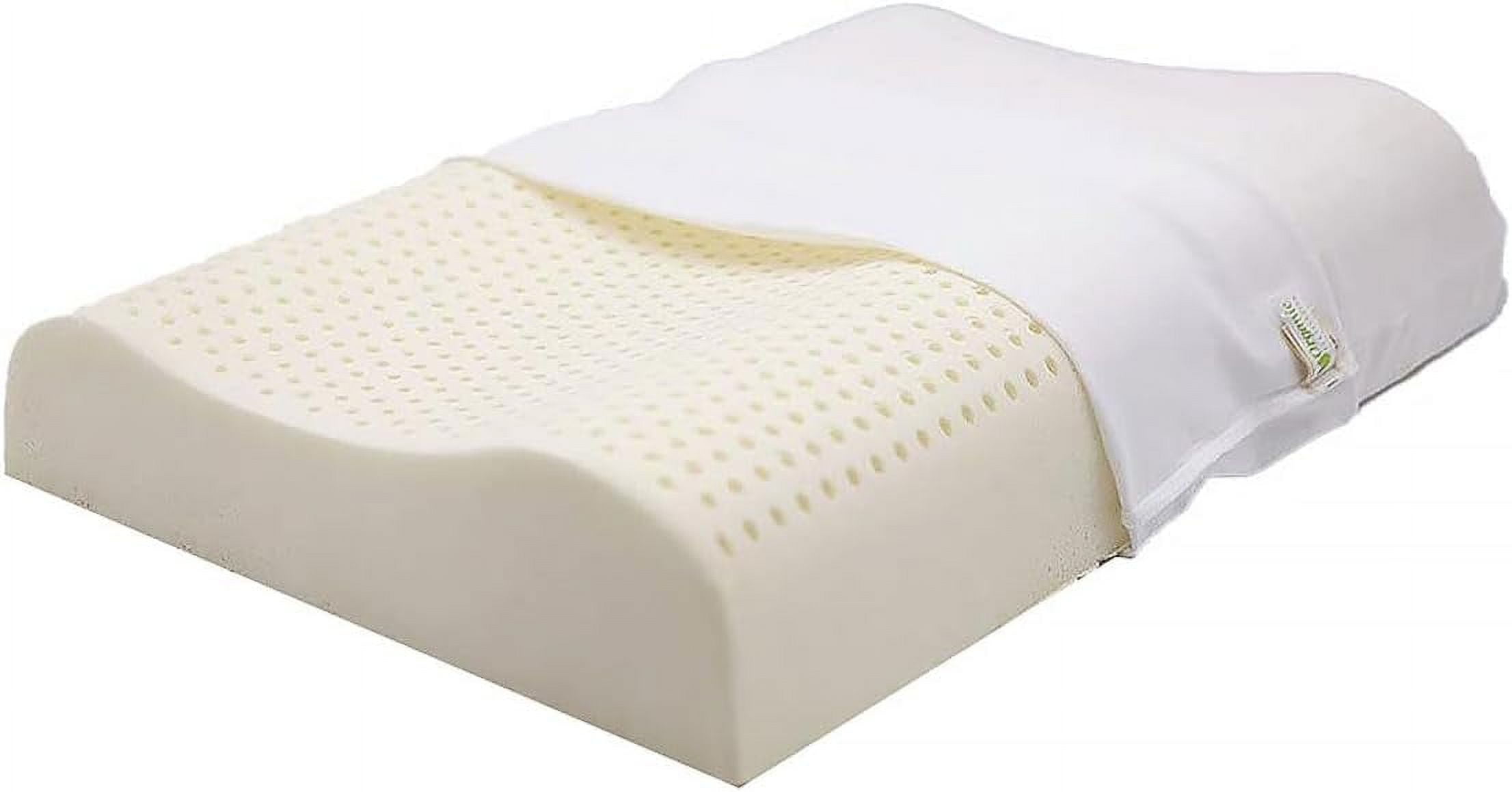 USHARE Latex Contour Pillow for Neck Pain Standard Size, LowLoft