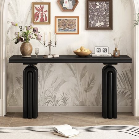U_STYLE Acacia Veneer Console Table - Chic, Elegant & Luxurious for Entryway, Hallway