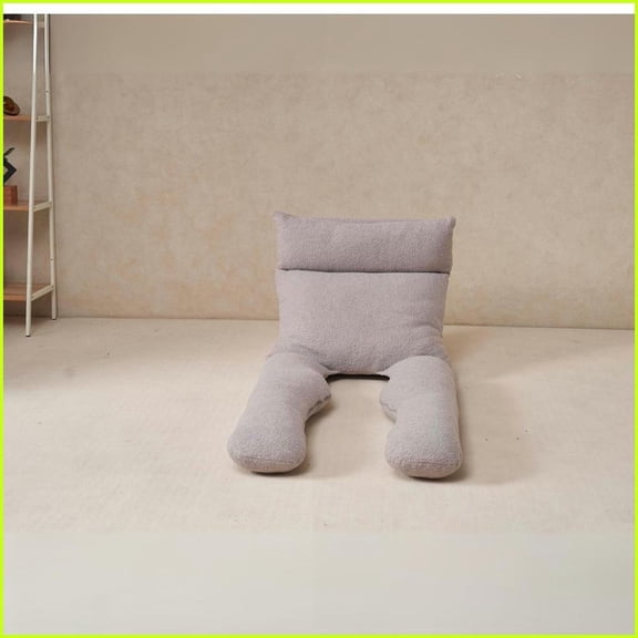 Adjustable Head & Waist U-Shape Lazy Sofa Recliner - Perfect for Sleeping, Reading | Gray | Seat Depth 72.83