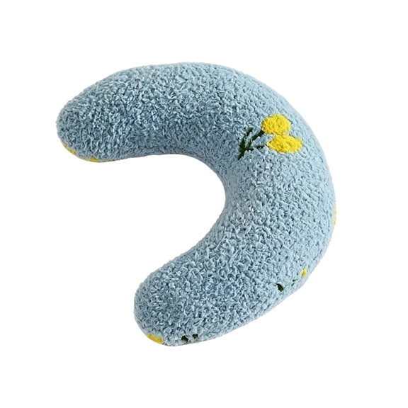 U-Shape Calming Pillow for Pets,Soft Fluffy Decorative Curved Plush Cushion