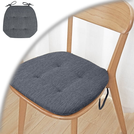 U-Shape Chair Cushions with Ties, Outdoor Indoor Waterproof All Weather Seat Pads Decoration for Patio Garden Dining Office