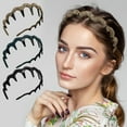 thumbnail image 1 of U Shape Fashion Tooth Hair Comb Headband, 2026 Head Bands for Women's Hair, Reversible High Cranium Headbands with Teeth for Women Gifts for Teen Girls Solid Color 3PC 3-Color, 1 of 9
